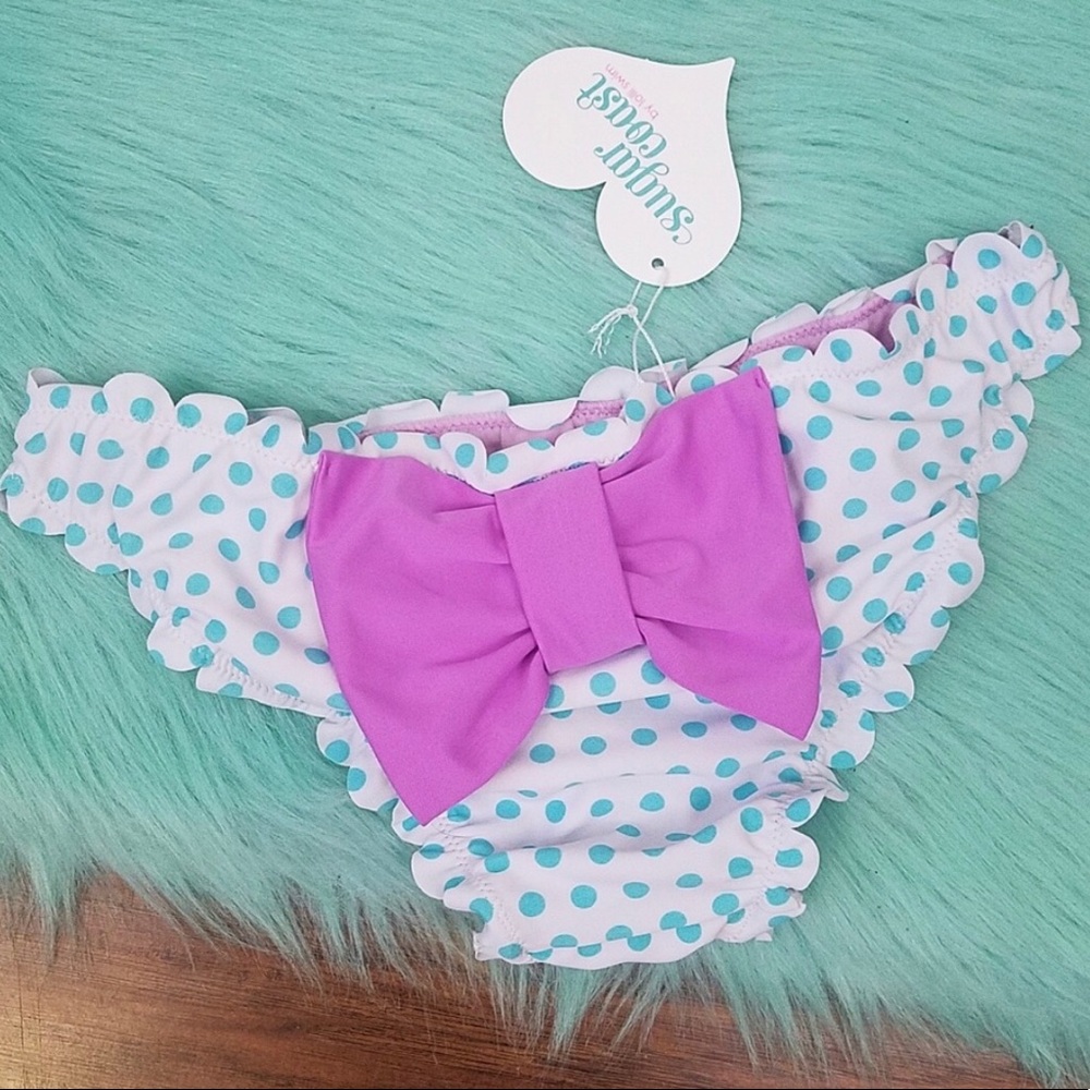 Lolli Polka Dot Large Bow Swim Bottoms